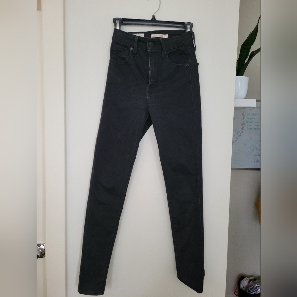 LEVI'S Mile High Super Skinny Blacm